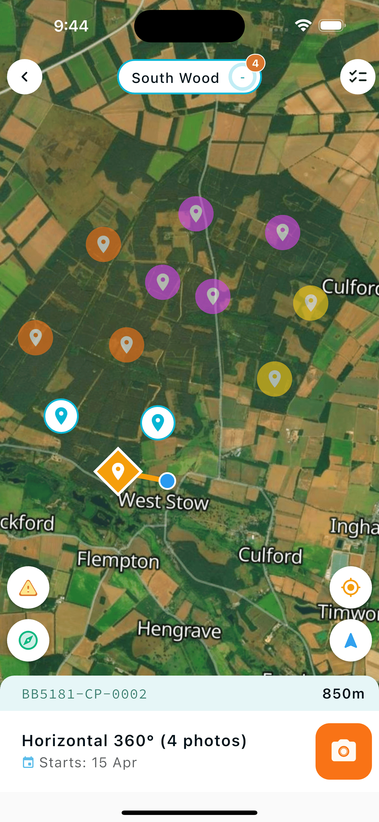 Mozaic Guardian mobile field app — guided checkpoint data capture in the field